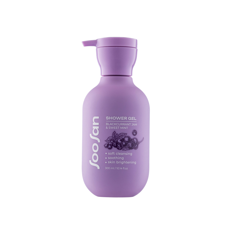 SOOSAN Shower Gel Blackcurrant Jam & Sweet Mint Гель для душа с ароматом черной смородины и сладкой мяты 300мл